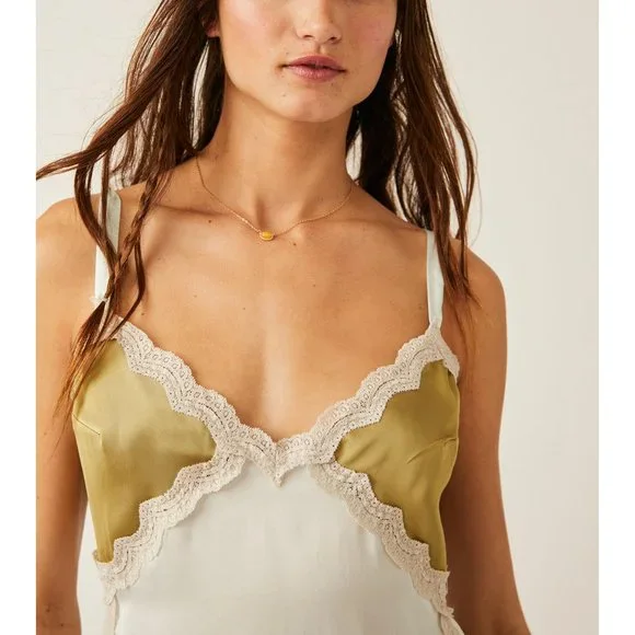 Free People Cream and Gold Chemise - Picture 3 of 6